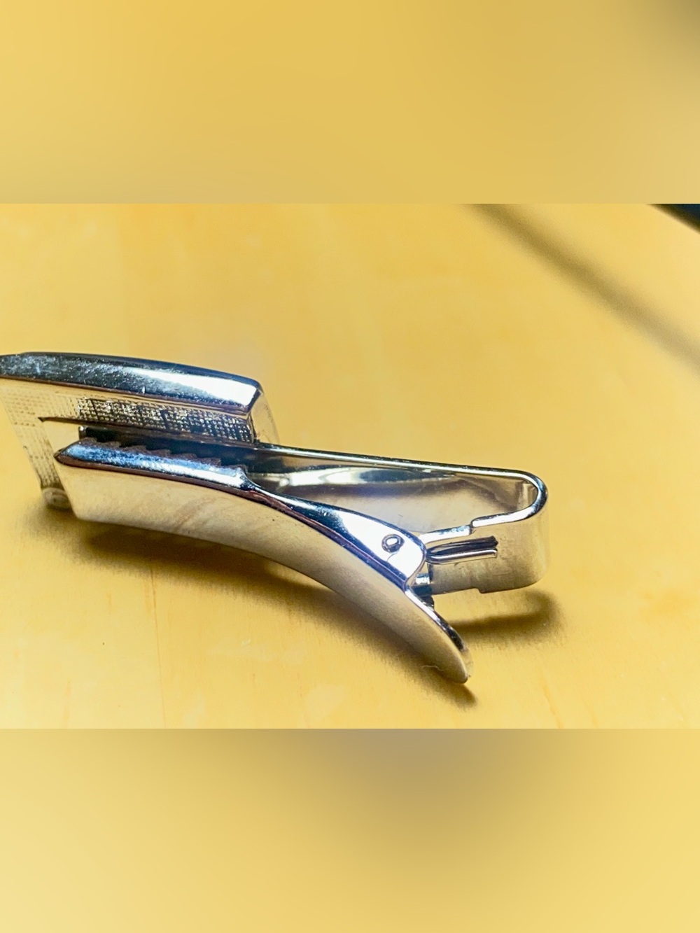 Moon Landing Flag Tie Clip Blue Enamel Space Design Sarah Coventry Jewelry - Picture 7 of 9